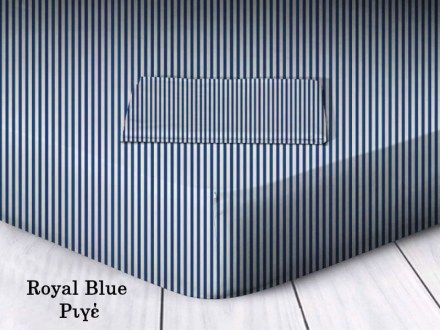 Κατωσέντονο με Λάστιχο Royal Blue Ριγέ Βαμβάκι Γαρύφαλλο | Γαρύφαλλο - Λευκά Είδη 